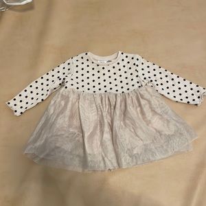 Zara kids 6-9 mos polka dot and tulle dress